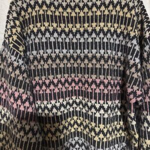 Saks Fifth Avenue‎ Men's Pure Wool Cotton Sweater Made England XL Geometric B13
